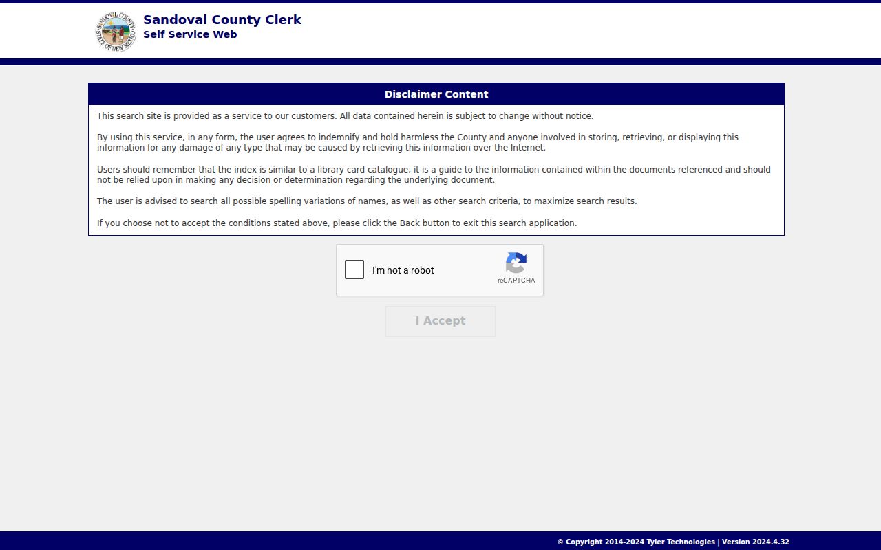 Rio Rancho previous residents research with Sandoval Clerk Self Service and Fraud Notify