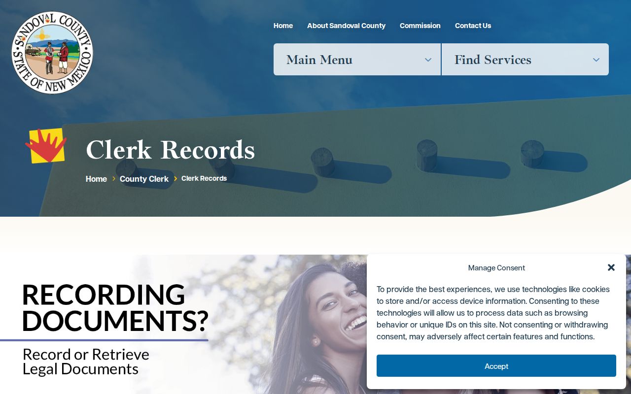 Rio Rancho previous residents deed research at Sandoval County Clerk recorded documents