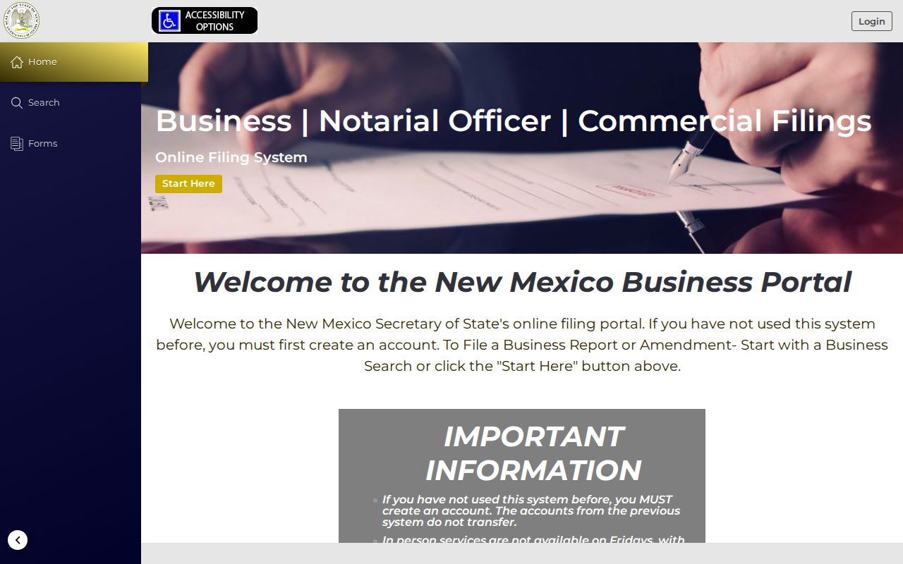 Rio Rancho resident lookup view of the New Mexico Secretary of State Enterprise portal